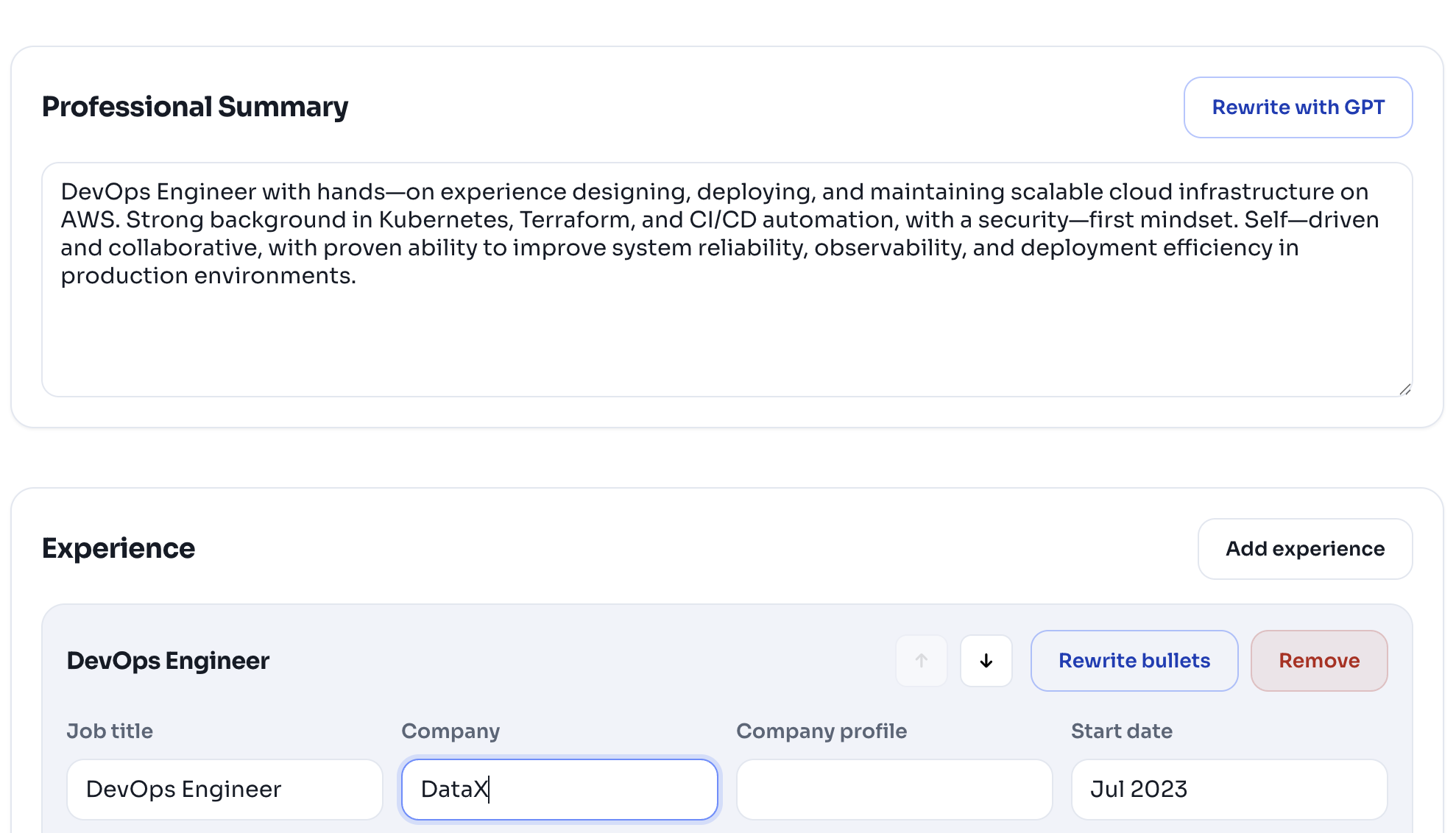 GPT-powered rewrites