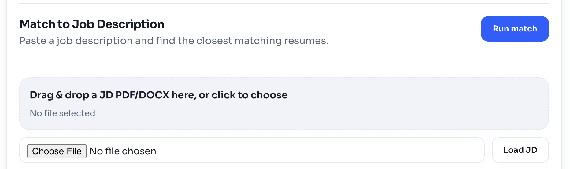 AI job description matching